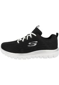 skechers - Buty damskie Skechers Get Connected. Okazja: na co dzień. Kolor: czarny. Materiał: materiał #1