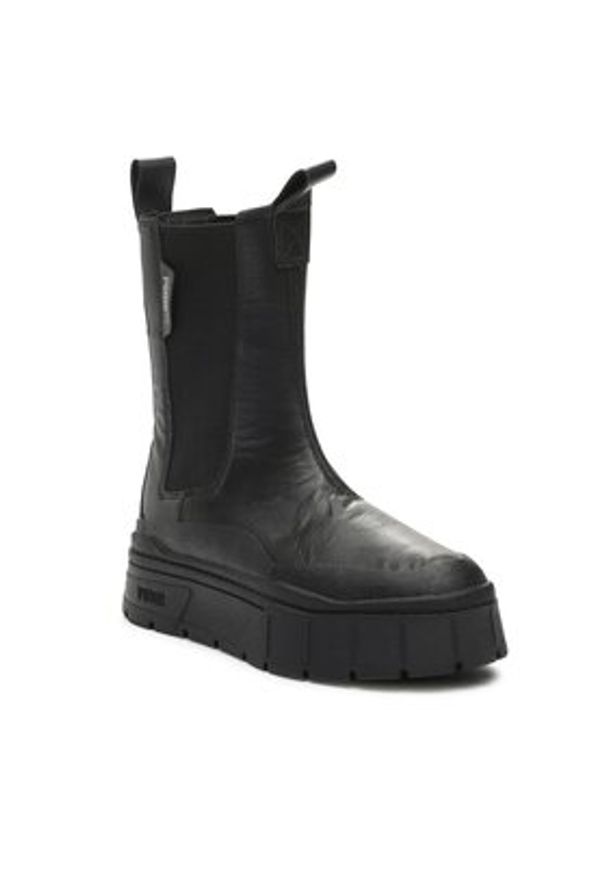 Puma Botki Mayze Stack Chelsea Wns 386272 06 Czarny. Kolor: czarny. Materiał: skóra