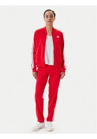 Adidas - adidas Dres Essentials 3-Stripes JD2684 Czerwony Regular Fit. Kolor: czerwony. Materiał: syntetyk