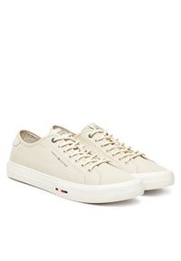 TOMMY HILFIGER - Tommy Hilfiger Tenisówki Hi Vulc Street Canvas FM0FM05515 Beżowy. Kolor: beżowy. Materiał: materiał. Styl: street #4
