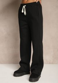 Renee - Czarny Ocieplany Komplet Dresowy Oversize z Bawełny Bluza i Spodnie Celestila. Kolor: czarny. Materiał: dresówka, bawełna #3