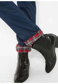 bonprix - Spodnie chino ocieplane. Kolor: niebieski #2