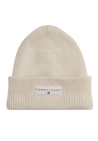 Tommy Jeans Czapka Tjw Linear Beanie AW0AW17913 Écru. Materiał: materiał, bawełna