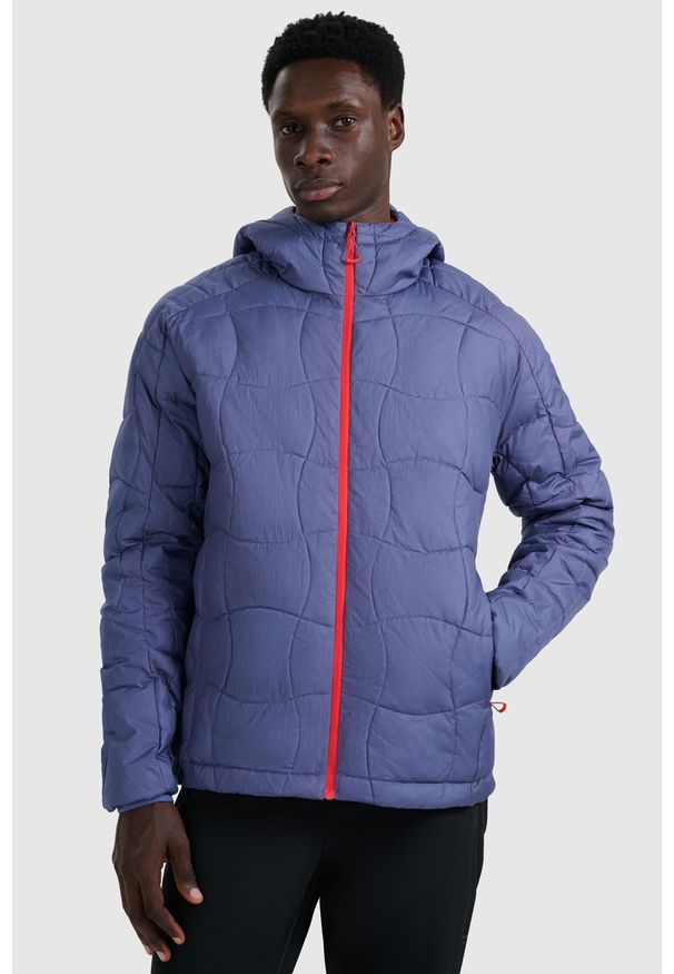 4f - 4F Kurtka puchowa trekkingowa z wypełnieniem Primaloft Silver męska - granatowa 3XL. Kolor: niebieski. Materiał: puch. Technologia: Primaloft. Sport: wspinaczka, turystyka piesza