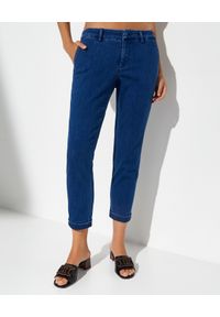 FAY - Jeansowe spodnie Chino. Kolor: niebieski