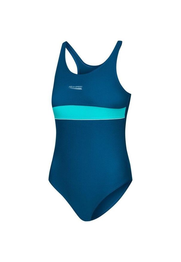 Strój jednoczęściowy pływacki dla dzieci Aqua Speed Emily. Kolor: wielokolorowy, turkusowy, niebieski