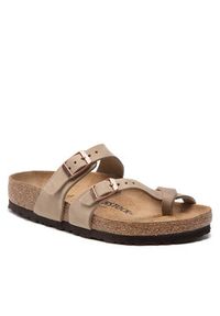 Birkenstock Japonki Mayari 1011433 Beżowy. Kolor: beżowy. Materiał: skóra, nubuk #6