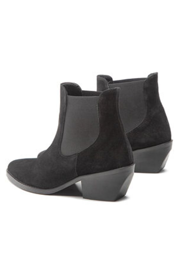 Simple Botki SL-15-02-000050 Czarny. Kolor: czarny. Materiał: skóra, zamsz