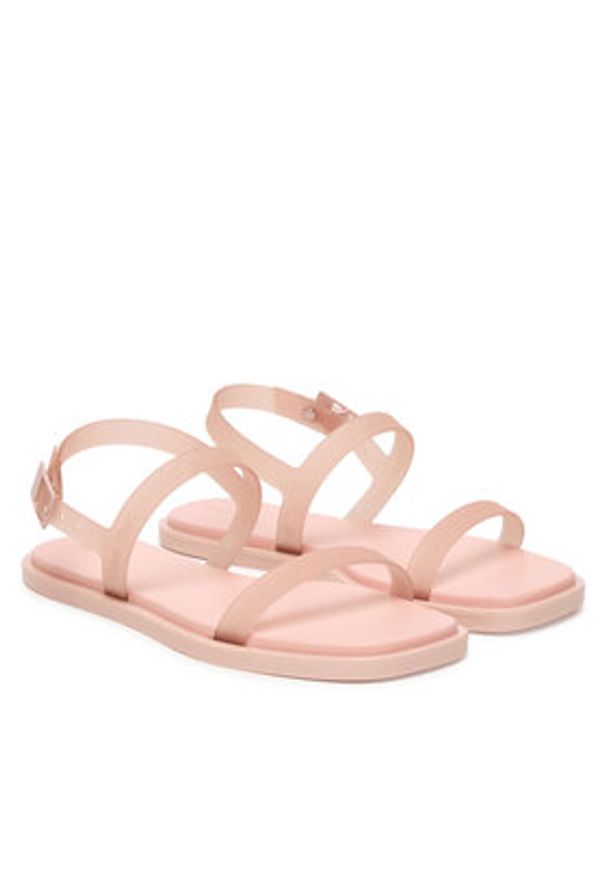 Calvin Klein Sandały Jelly Sandal Sling Mat Tran Tpu HW0HW02969 Beżowy. Kolor: beżowy. Materiał: syntetyk