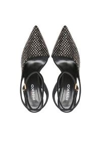 Pinko Sandały Lisette Slingback PE 23 BLKS1 100566 A0N6 Czarny. Kolor: czarny. Materiał: zamsz, skóra #4