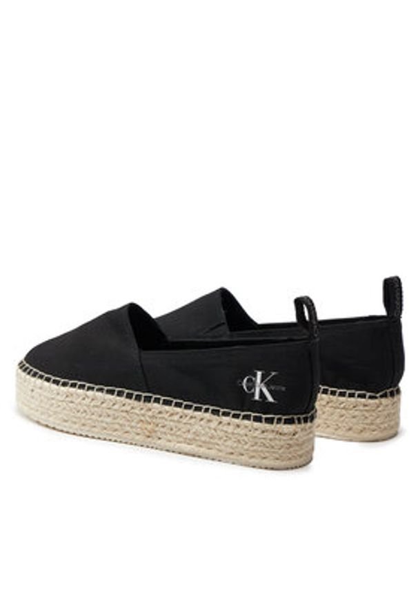 Calvin Klein Jeans Espadryle Platform Espadrille Ml Btw YW0YW01378 Czarny. Kolor: czarny. Materiał: materiał. Obcas: na platformie