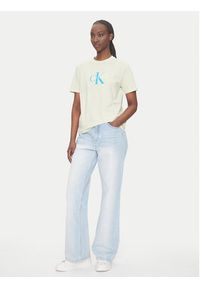 Calvin Klein Jeans T-Shirt Hero LV047B865G Beżowy Regular Fit. Kolor: beżowy. Materiał: bawełna #5