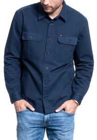 Lee - MĘSKA KOSZULA MATERIAŁOWA LEE 2 PKT OVERSHIRT RELAXED FIT NAVY L67MDO35 112116898. Materiał: materiał #10