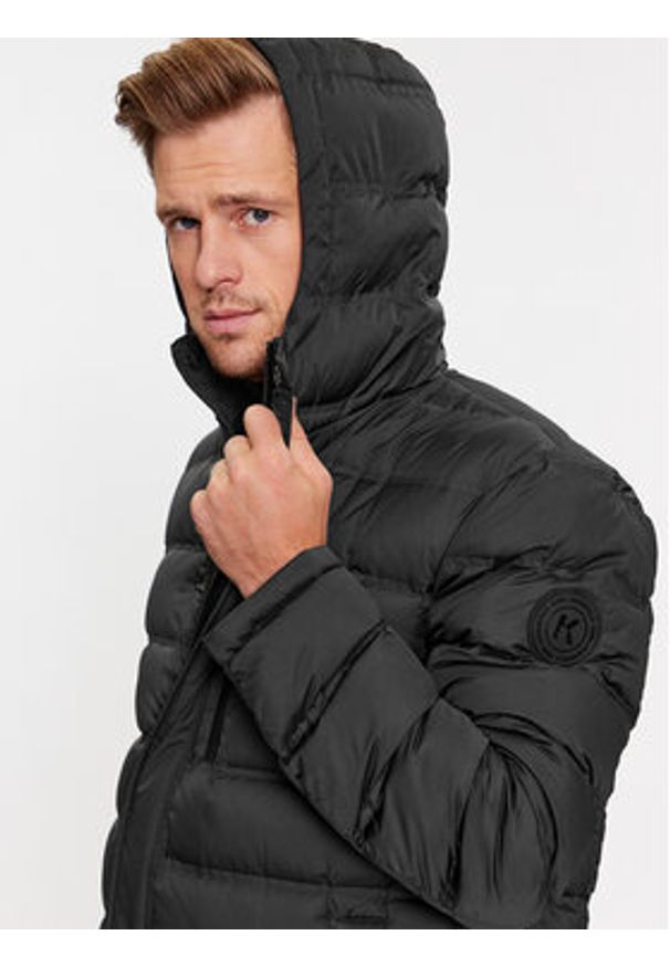 Karl Lagerfeld - KARL LAGERFELD Kurtka puchowa 505028 534593 Czarny Regular Fit. Typ kołnierza: dekolt w karo. Kolor: czarny. Materiał: syntetyk, puch