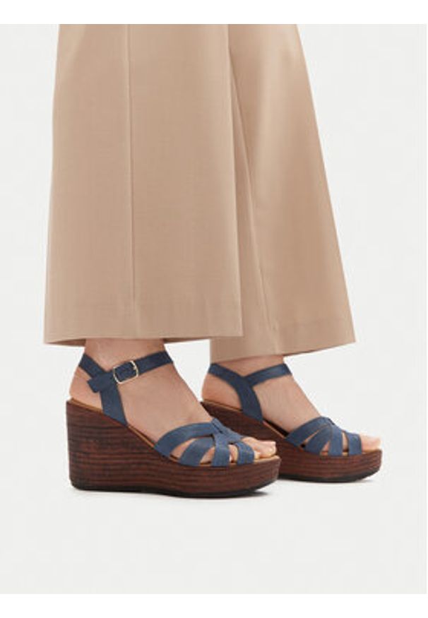 Lasocki Sandały WI23-LEMONE-03 Niebieski. Kolor: niebieski. Materiał: skóra, nubuk