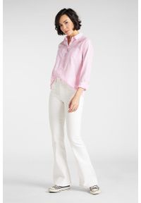 Lee - DAMSKA KOSZULA MATERIAŁOWA LEE ONE POCKET SHIRT LA PINK L45TIMNL 112110552. Materiał: materiał