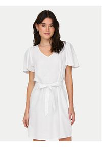 JDY Sukienka letnia Say 15321189 Biały Regular Fit. Kolor: biały. Materiał: len, wiskoza. Sezon: lato #4