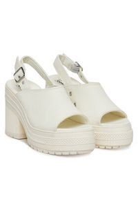 Converse Sandały Chuck 70 De Luxe Heel Sandal Platform A13796C Écru. Kolor: kremowy. Materiał: materiał. Obcas: na platformie #5
