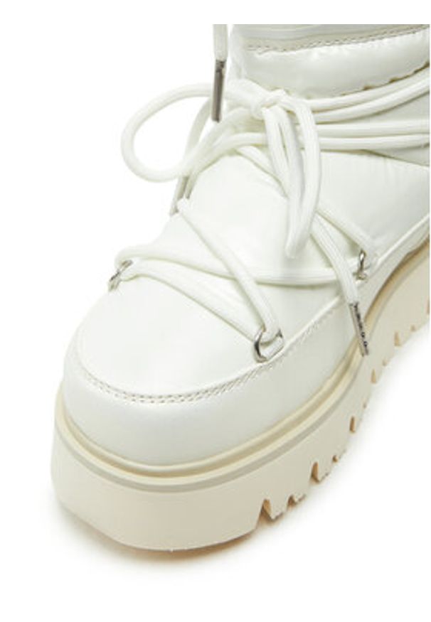 Replay - REPLAY Śniegowce Shiny-Effect Harper United Lace-Up GWF4R.000.C0002T Biały. Kolor: biały. Materiał: skóra