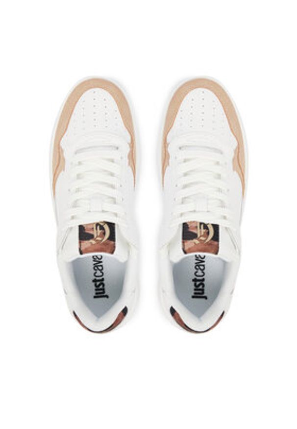Just Cavalli Sneakersy 80RA3SM3 ZPC06 Biały. Kolor: biały. Materiał: skóra
