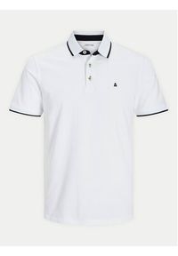 Jack & Jones - Jack&Jones Polo Paulos 12136668 Biały Slim Fit. Typ kołnierza: polo. Kolor: biały. Materiał: bawełna #6