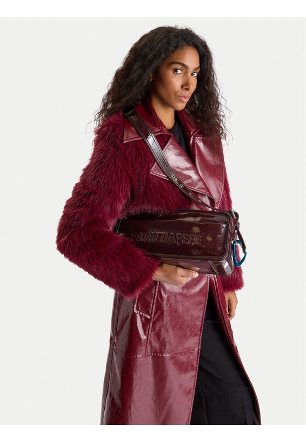 Patrizia Pepe Torebka 2B0148/L170-M558 Fioletowy. Kolor: fioletowy. Materiał: skórzane