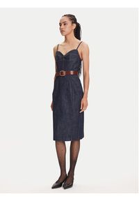 Miss Sixty 6S1DJ49400 Sukienka jeansowa Blue Black Denim F26. Kolor: niebieski. Materiał: bawełna #3