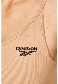Reebok Classic - Biustonosz sportowy x Gigi Hadid. Kolor: beżowy. Materiał: bawełna, poliester, materiał, elastan. Wzór: gładki #2