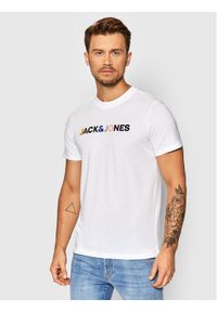 Jack&Jones PREMIUM T-Shirt Landon 12191308 Biały Regular Fit. Kolor: biały. Materiał: bawełna #1