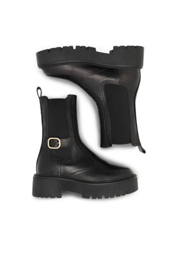 Badura Sztyblety INES-9182 Czarny. Kolor: czarny. Materiał: skóra