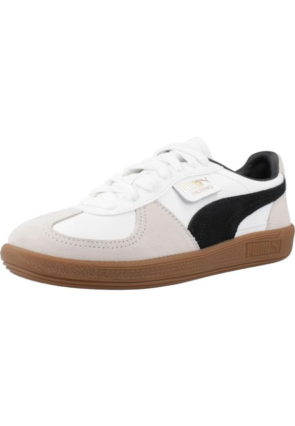 Puma - Buty PUMA YELLOW PALERMO LTH Biały. Kolor: biały. Materiał: materiał, zamsz, syntetyk, guma, skóra. Sport: turystyka piesza