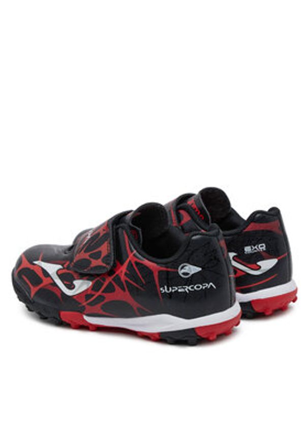 Joma Buty do piłki nożnej Super Copa Jr 2501 SCJS2501TFV Czarny. Kolor: czarny. Materiał: skóra