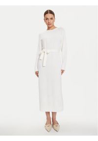 Max Mara Leisure Sukienka dzianinowa Scrivia 24263260 Biały Regular Fit. Kolor: biały. Materiał: wełna