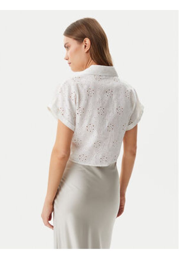 Guess Koszula W5GH34WG822 Biały Regular Fit. Kolor: biały. Materiał: syntetyk