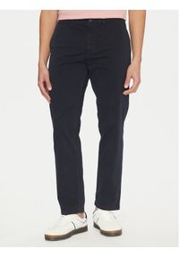 BOSS Chinosy 50534378 Granatowy Regular Fit. Kolor: niebieski. Materiał: bawełna