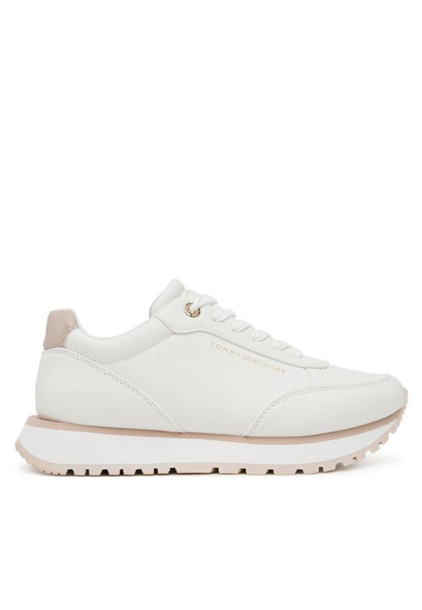 TOMMY HILFIGER - Tommy Hilfiger Sneakersy Low Cut Lace-Up T3A9-33996-1355A Biały. Kolor: biały. Materiał: skóra
