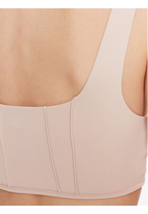 Guess Top Brigit V3GP02 MC04Z Beżowy Slim Fit. Kolor: beżowy. Materiał: syntetyk