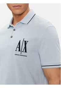 Armani Exchange Polo 8NZFPA Z8M5Z 15DB Błękitny Regular Fit. Typ kołnierza: polo. Kolor: niebieski. Materiał: bawełna #5