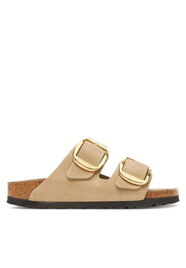 Birkenstock Klapki Arizona Big Buckle Hex 1030395 Brązowy. Kolor: brązowy. Materiał: skóra