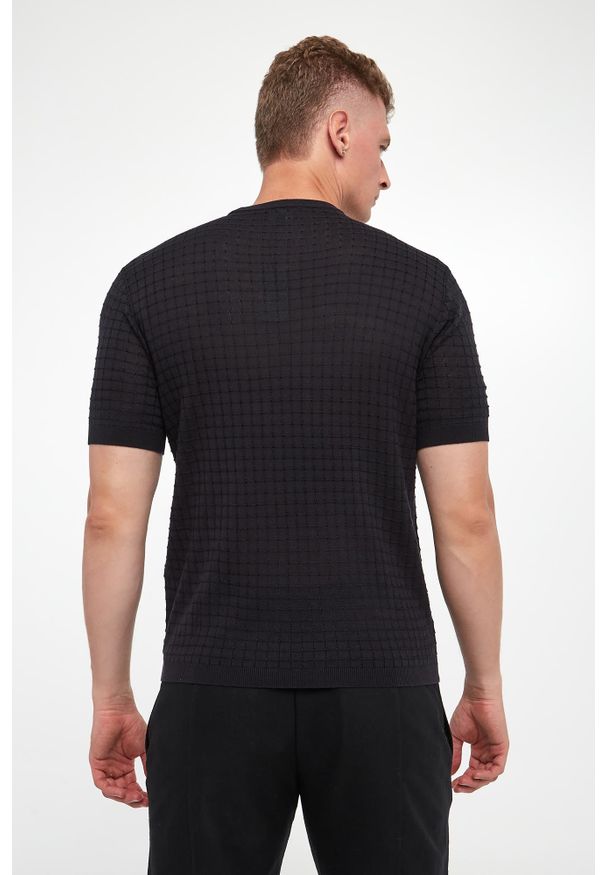 Emporio Armani - T-shirt męski z wełną EMPORIO ARMANI. Materiał: wełna