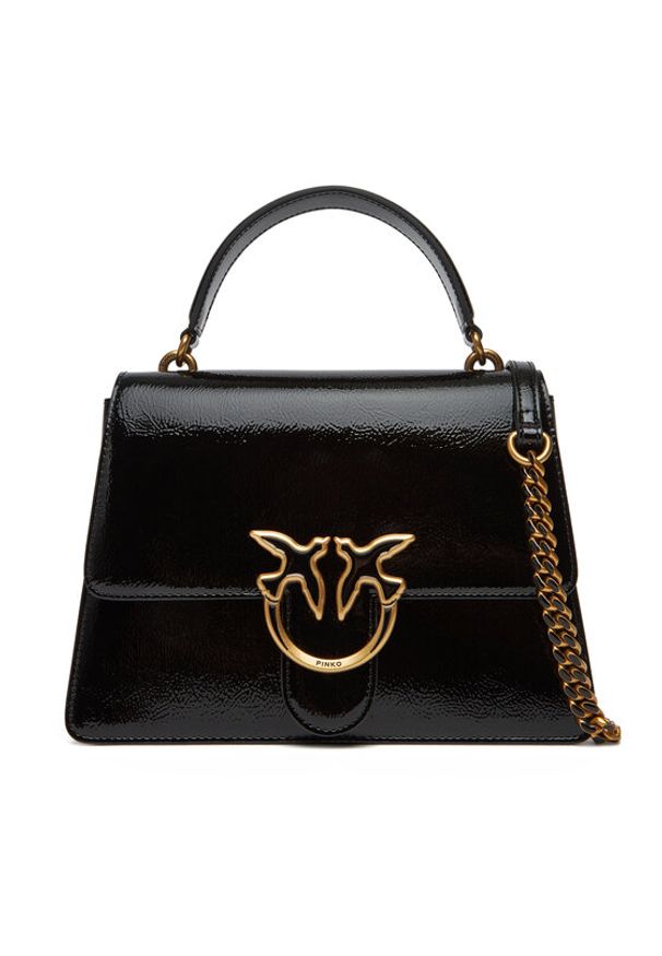 Pinko - PINKO Torebka Love One Top Handle Classic Light PE 25 PLTT 100066 A1UV Czarny. Kolor: czarny. Materiał: skórzane