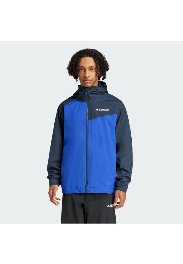 Adidas - Kurtka Terrex Multi 2L RAIN.RDY. Kolor: wielokolorowy, niebieski, fioletowy. Materiał: materiał