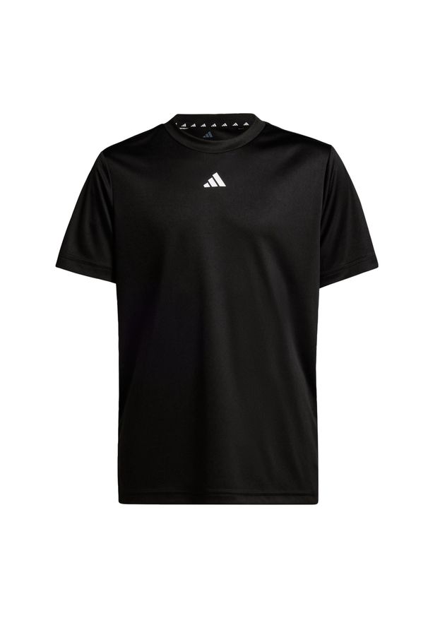 Adidas - Koszulka Train Essentials Logo Regular Fit Kids. Kolor: czarny, wielokolorowy, biały. Materiał: materiał. Sport: joga i pilates