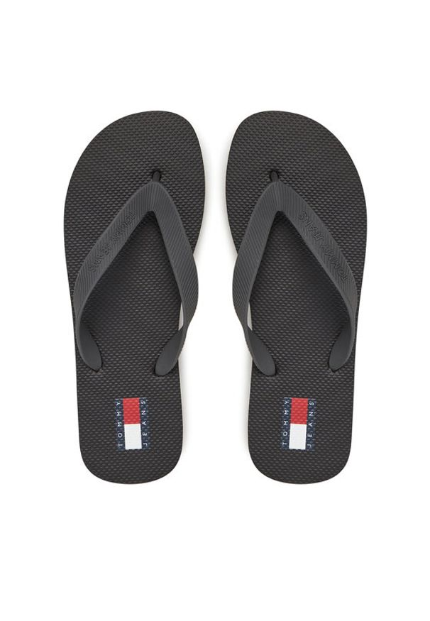 Tommy Jeans Japonki Tjm Beach Sandal EM0EM01560 Czarny. Kolor: czarny. Materiał: syntetyk
