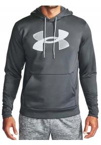 Under Armour - Bluza na co dzień męska UNDER ARMOUR FLEECE ciepła z kapturem. Typ kołnierza: kaptur. Kolor: szary