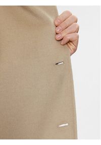 Calvin Klein Płaszcz wełniany K10K111601 Beżowy Regular Fit. Kolor: beżowy. Materiał: syntetyk #3