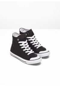 Wysokie sneakersy bonprix czarny. Kolor: czarny. Materiał: materiał, syntetyk #2