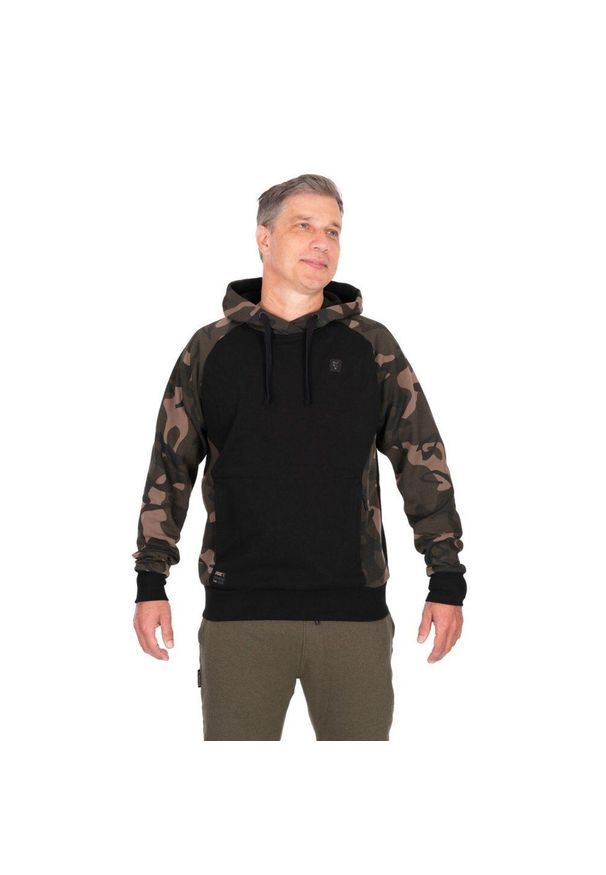 FOX - Bluza Z Kapturem Męska Wędkarska Fox Black Camo Premium 310 Hoodie. Typ kołnierza: kaptur. Kolor: wielokolorowy