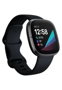 Smartwatch FITBIT Sense Czarny. Rodzaj zegarka: smartwatch. Kolor: czarny. Materiał: skóra. Styl: elegancki #1