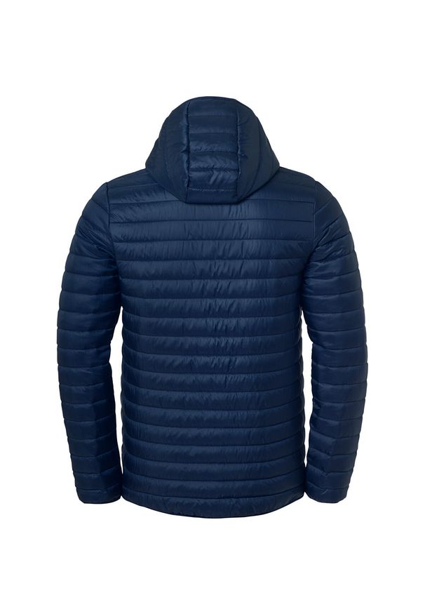 UHLSPORT - Kurtka puchowa Uhlsport Essential Ultra Lite. Typ kołnierza: kaptur. Kolor: niebieski. Materiał: puch. Sport: piłka nożna